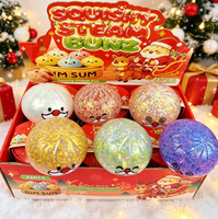 Jouet Squishy de Noël 2026 en forme de boulettes scintillantes, jouet anti-stress et de décompression, Squishies en forme de petits pains vapeur
