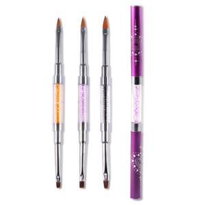 Pinceau professionnel pour nail art en poils de Kolinsky et nylon, manche métallique, plusieurs couleurs, pour la peinture et le dessin de lignes sur les ongles. - Product Image 3