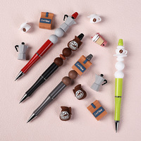 Offre Spéciale bricolage bébé sucette pince accessoires café série Silicone perles de dentition PVC perles focales bijoux faits à la main