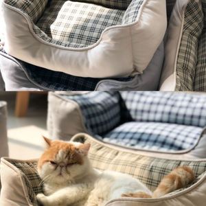 Modern Collapsible Cat <b>Bed</b> with Removable Cover Soft Pet Mat for Cats and <b>Dogs</b> for <b>Travel</b> for Summer and Winter - Product Image 3