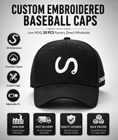 Casquette de baseball personnalisée de luxe avec logo, en coton noir sergé, broderie de lettres, réglable, unisexe, vente en gros, OEM