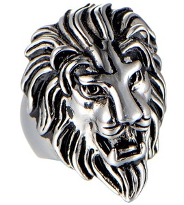 Hot Style <strong>Statement</strong> Punk Hiphop Lion Head Titanium Stainless Steel <strong>Ring</strong> for <strong>Men</strong> Factory Wholesale - Product Image 6