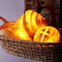 Lampe à pain Croissant à piles Atmosphère Lumière Ornement Cadeau créatif LED toast Veilleuse pour pâtisserie