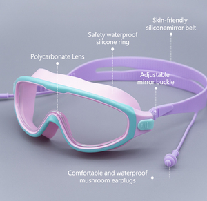 Venta al por mayor Gafas de natación <span class=keywords><strong>para</strong></span> <span class=keywords><strong>niños</strong></span> con marco grande Gafas de natación de silicona antivaho de moda <span class=keywords><strong>para</strong></span> <span class=keywords><strong>niños</strong></span> Sin fugas - Product Image 2