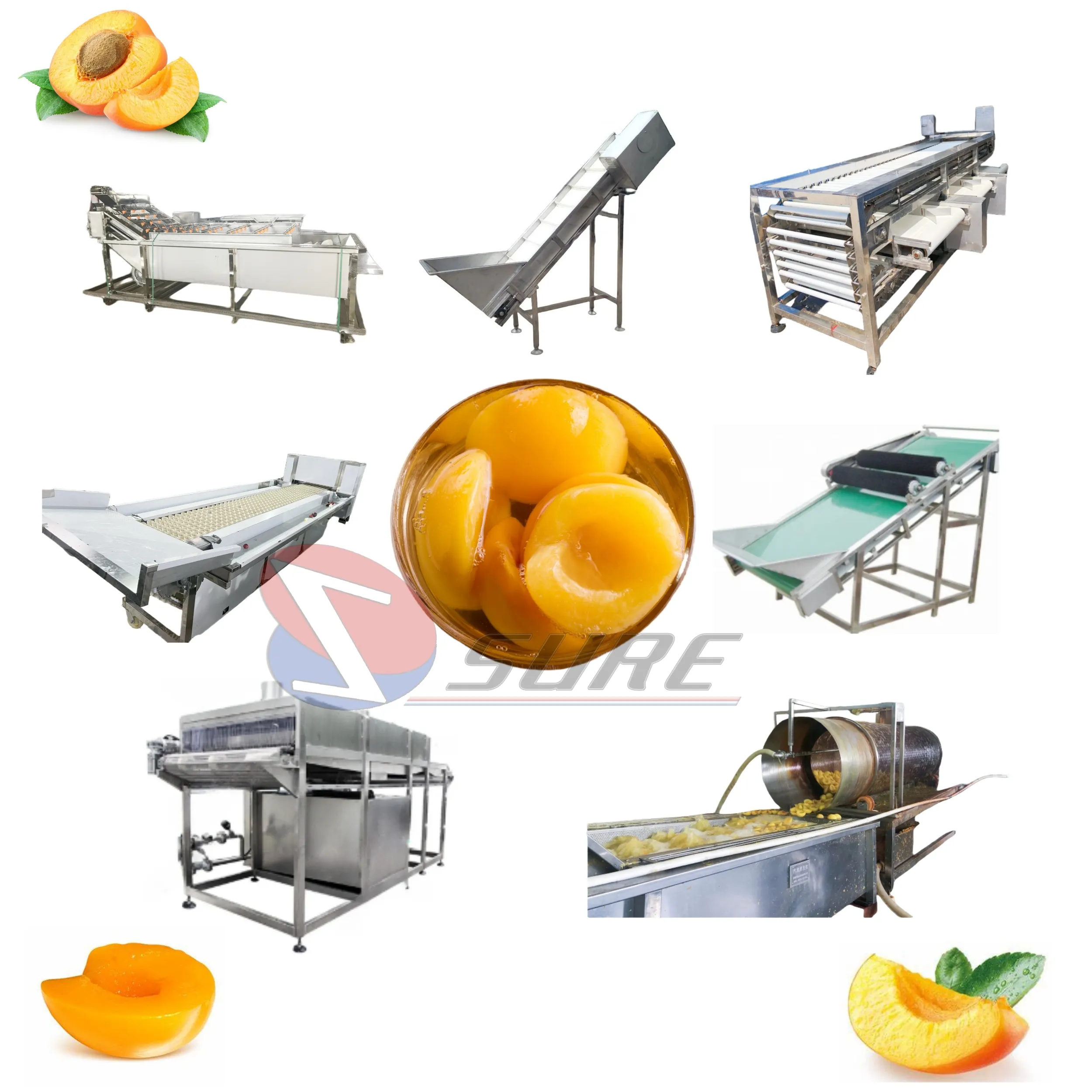 Automatic Easy To Use Peach Production Line For Fruit Making Machine With Great Price