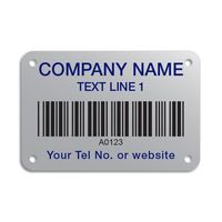 Etiquetas Personalizadas para Equipos, Etiquetas de Aluminio Anodizado con Código de Barras, Números de Serie Metálicos, Etiquetas de Número de Serie Escaneables