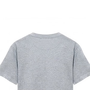 T-shirt en coton respirant et écologique pour homme, 220g, manches courtes, col rond, coupe ample, jersey tricoté uni, anti-boulochage - Product Image 5
