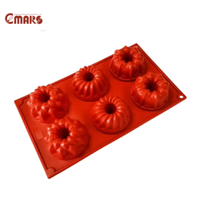 Ensemble de moules en silicone pour pâtisserie, 30x17.5x4cm, 6 cavités (Pyramides, Cœur, Fantaisie), <span class=keywords><strong>petit</strong></span> carré <span class=keywords><strong>Savarin</strong></span> 8 cavités - Product Image 2