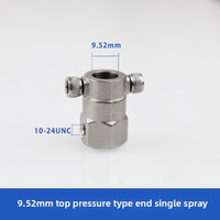 Connecteur de buse de pulvérisation haute pression en laiton de 9,52 mm, raccord à compression profilé pour tuyaux en acier inoxydable