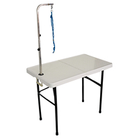 LT-109 Table de toilettage pour animaux de compagnie en acier inoxydable pliable coloré classique écologique et réglable