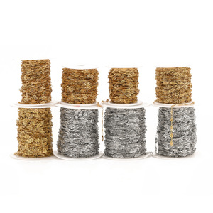 Chaîne à maillons creux |   Chaîne en acier inoxydable plaqué or 18 carats PVD, ovale, cœur, goutte d'eau, diamant, rectangle, pour bijoux DIY - Product Image 3