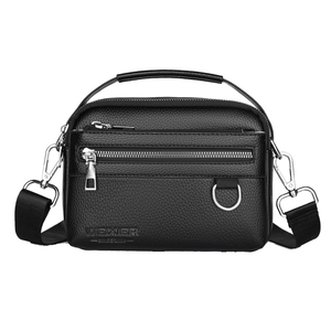 Wholesale <b>Men</b> Multi-Functional Waterproof PU Leather Zipper Large Capacity Crossbody <b>Shoulder</b> <b>Bag</b> Portable - Product Image 1