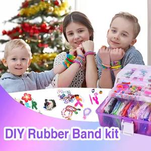 रबर बैंड ब्रेसलेट किट हथकरघा शिल्प कला सीखने के लिए तैयार करने वाले बच्चों के लिए आर्ट आर्ट क्राफ्ट शैक्षिक खिलौने के लिए सेट - Product Image 6