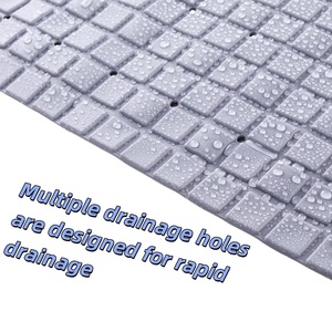 <strong>Large</strong> Odorless Non-Slip <strong>Bathmat</strong> with Suction Cups Solid Pattern Extra Long TPE Shower Mat Soft Silicone Bathtub Mat - Product Image 3
