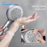 Nouvelle Douche à Main Multifonctionnelle en Silicone avec Brosse de Massage, Pommeau de Douche à Pulvérisation Manuelle, Filtre et Jet Supercharge