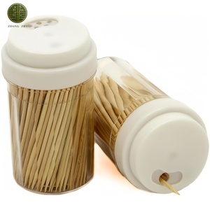 Palillos de Dientes Desechables de Bambú Moso de 65 mm, Directamente de Fábrica en China, Empaquetados en Caja de Plástico - Product Image 1