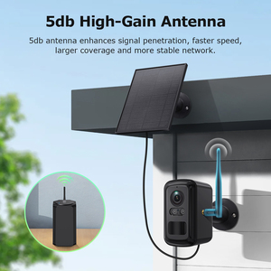 ชุดกล้องวงจรปิด UBOX AI Halow Wifi Repeater Solar Camera 2CH Combo Kits IP66 6MP ระบบกล้องรักษาความปลอดภัยพลังงานแสงอาทิตย์ พร้อมระบบตรวจจับความเคลื่อนไหว PIR มองเห็นในเวลากลางคืน - Product Image 3