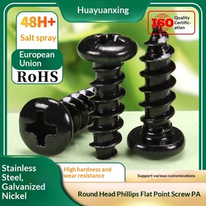 Vis autotaraudeuse à tête ronde en acier inoxydable nickelé galvanisé, fente cruciforme, métrique niveau 6.8, M2 M3 <span class=keywords><strong>M4</strong></span> - Product Image 3