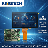 Écran tactile LCD TFT industriel extérieur Kingtech OEM 7 pouces 800x480 RGB lisible en plein soleil, modules d'affichage LCD tactiles HD-MI