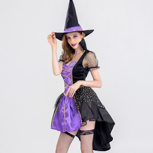 Nuevo Estilo de Disfraz de Bruja de Halloween, Trajes de Cosplay al por Mayor para Fiestas, Juego de Roles, Vestido para Mujer - Product Image 3