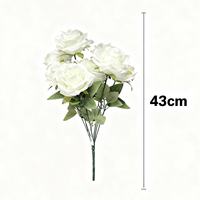 Bunga Mawar Sutra Buatan 7 Tangkai Fancy Flower, Buket Bunga Cantik Tersedia untuk Buket Pernikahan, Vas Rumah, dan Hiasan Tengah Meja