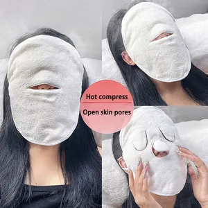 Skin Care Mask Cotton Hot Compress Towel Wet Compress Steamed <b>Face</b> Towel Opens Skin Pore Clean Hot Compress - Product Image 1