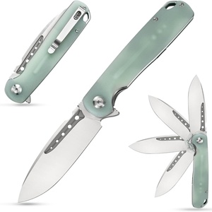 Cuchillo Plegable de Acero Inoxidable D2 de 9 cm con Mango G10, Longitud Total de 21 cm, para Campismo, Rescate, Supervivencia Táctica, Bricolaje, OEM - Product Image 6