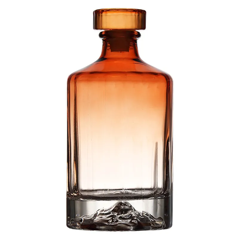Großhandel 500 ml 1000 ml hochwertige Borosilikat-Glasflasche für Likör Whiskey Gin Vodka Rum Tequila