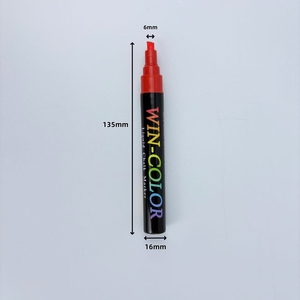 Marqueurs effaçables à <span class=keywords><strong>sec</strong></span> personnalisables avec logo, craie liquide colorée effaçable pour tableau blanc, peinture pour fenêtre et stylos marqueurs de style pinceau oblique - Product Image 5