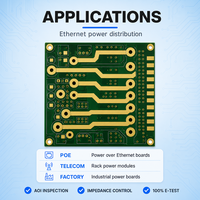 Papan PCB Ethernet Daya Tinggi 6 Lapis - Fabrikasi Papan Ethernet Daya Kustom dan Kontrol Impedansi