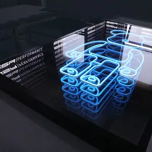 ป้ายไฟนีออน LED ติดกระจกแบบตั้งได้พร้อมช่องโลหะสำหรับตกแต่งภายใน