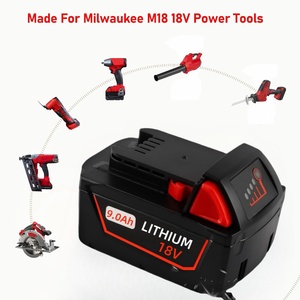 Pin thay thế 2 gói cho milwaukee cho pin công cụ điện <span class=keywords><strong>M18</strong></span> Gói <span class=keywords><strong>Lithium</strong></span> <span class=keywords><strong>ion</strong></span> 18V 9Ah cho 48-11-1860 48-11-1850 48-11-18 - Product Image 5