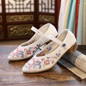 <span class=keywords><strong>Mules</strong></span> à bout pointu pour <span class=keywords><strong>femme</strong></span>, <span class=keywords><strong>en</strong></span> tissu brodé, à <span class=keywords><strong>talon</strong></span> carré épais, semelle extérieure TPR effet <span class=keywords><strong>bois</strong></span>, printemps/automne - Product Image 4