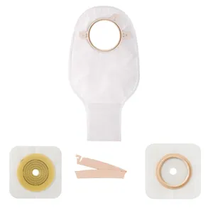 10pcs Urostomy Supplies Medicals Drainable Pouch Ostomy Stoma Bags Two Piece