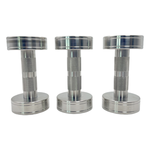 Ready Stock Gym Fitness Equipment 2.5kg Round Silver Stainless Steel Chromed Dumbbell For <strong>Strength</strong> Training