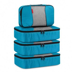 Free Sample Customization multicolor durable lightweight 4 sets <b>compression</b> travel packing cubes <b>bag</b> - Product Image 5