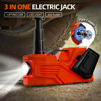 Gato hidráulico eléctrico de 5 toneladas y 12V, kit 3 en 1, elevador automático de coches con bomba de aire y llave de impacto para SUV y camiones