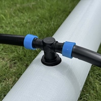 Tuyau plat en PE, tuyau souple pour irrigation goutte à goutte, tuyau principal avec trous préfabriqués, tuyau plat pour ligne principale d'irrigation goutte à goutte, tube en plastique