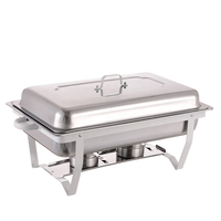 Plat à chafing en acier inoxydable blanc 11L, chauffe-plats commercial pour buffet, idéal pour hôtels, restaurants et traiteurs