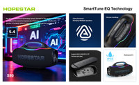 HOPESTAR S90 RGB Enceinte Portable Extérieure Subwoofer Basses Puissantes Étanche Audio Sans Fil Alimentation Directe