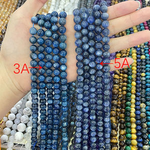Großhandel natürliche AA Kyanit Halbe del stein lose Perlen für Schmuck herstellung Armbänder 15.5" - Product Image 6