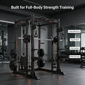 Entry All-in-One Smith <b>Cage</b> Cable Trainer Commercial Carbon Steel <b>Squat</b> Rack Multifunctional Smith Machine Gym Equipment - Product Image 6