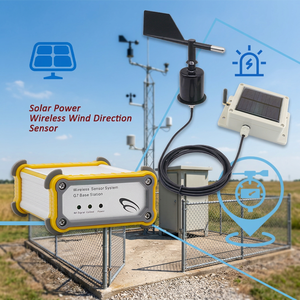 Sensor de dirección del viento inalámbrico solar Sun Power, estación de monitorización meteorológica, vaneo de plástico, medidor de dirección del viento con 0.25% de precisión - Product Image 1