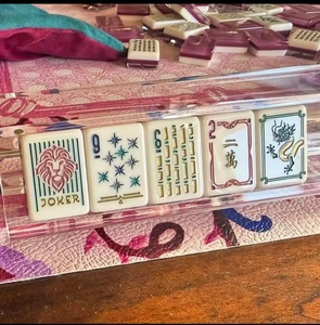 Oh My Mahjong - Fichas de Mahjong Americanas de Lujo Personalizadas, de Acrílico Transparente Color Borgoña con Relieve de <span class=keywords><strong>Trigo</strong></span>, Venta Directa al por Mayor - Product Image 3