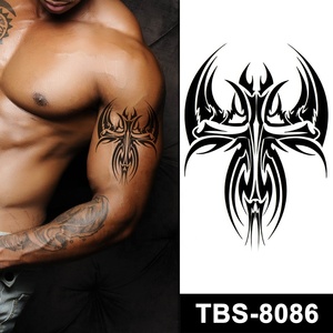 Tatouages temporaires tribaux réalistes pour hommes, motifs cool, noir, totem, bras, jambe, dos, main - Product Image 1