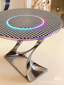 Tavolino Laterale di Design Artigianale di Alta Gamma in Crema, <span class=keywords><strong>Tavolo</strong></span> d'Angolo Creativo in <span class=keywords><strong>Resina</strong></span> di Lusso Leggero per Soggiorno - Product Image 6