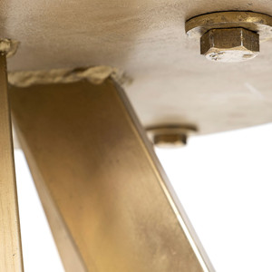 Tavolo da pranzo con Base in marmo e metallo arrotondato HMS 48 \ "bianco e oro - Product Image 4