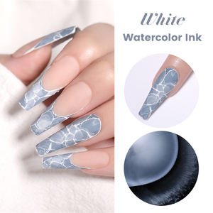 BORN PRETTY-esmalte de uñas líquido con degradado de mármol blanco, líquido para uñas con acuarela japonesa, nuevo diseño