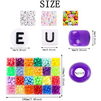 Kit de fabrication de bijoux pour enfants DIY avec perles en plastique pour bracelets, pour l'assemblage transfrontalier