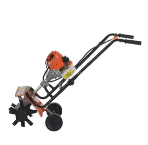 Cultivportable mini power tiller 2-tak rotary cultivator